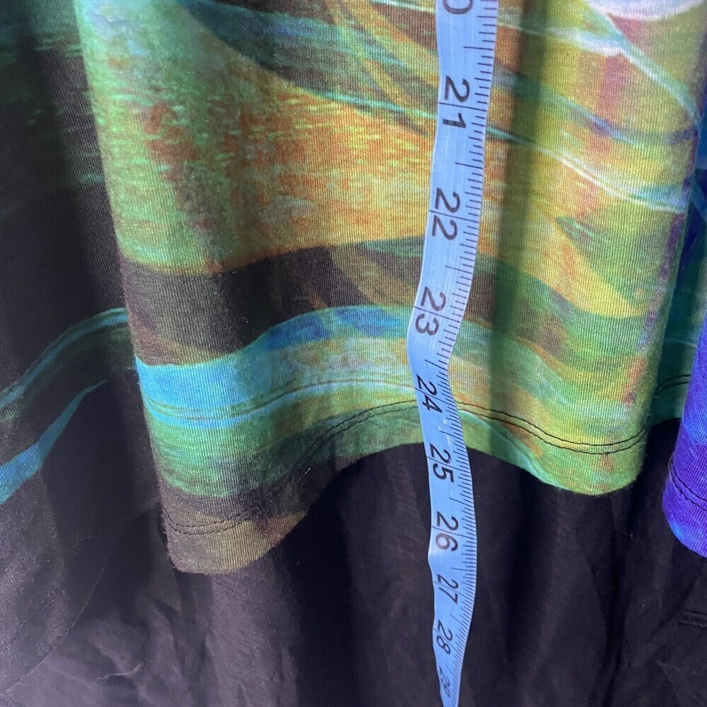 Express Hi Low Strapless Dress Multi Color SZ S Black Green Stretch New - Picture 12 of 14